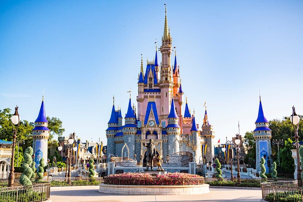Cinderella Castle Forecourt Stage Magic Kingdom Orlando Florida