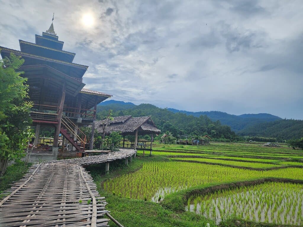Bamboo Bridge Pai Thailand