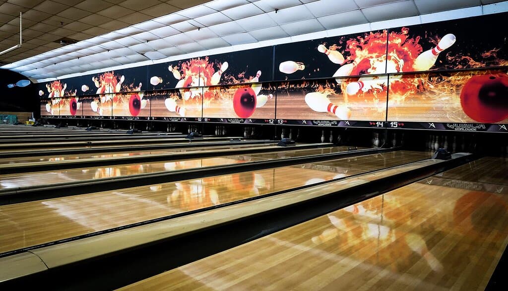 The lanes with the Jumbotrons