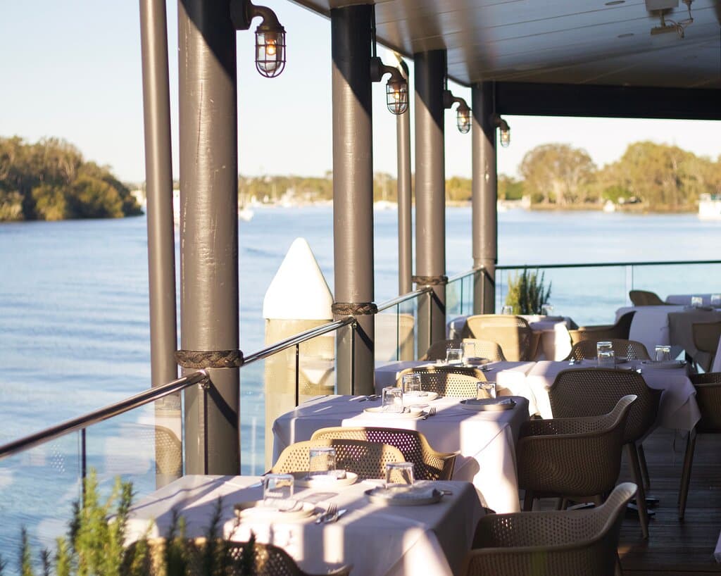 Waterside dining overlooking the Noosa River