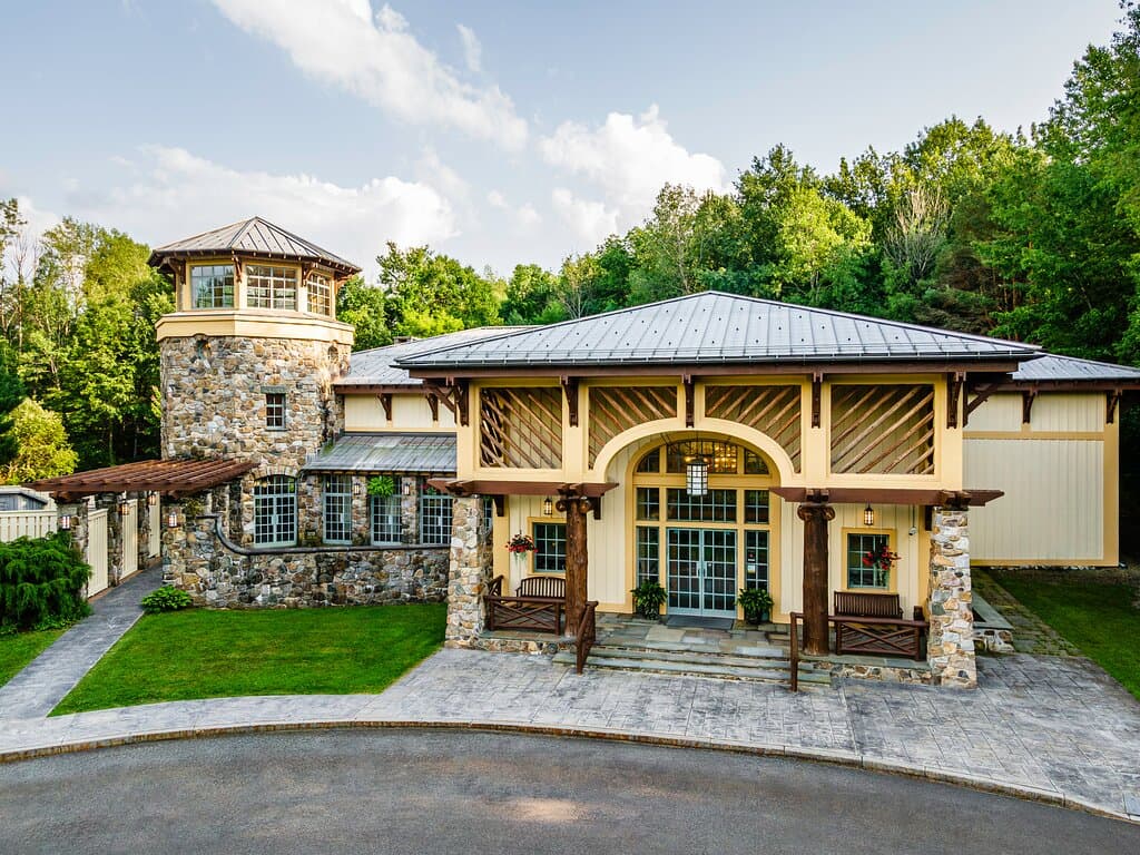 The beautiful lodge of The Roger Tory Peterson institute, designed by architect Robert A.M. Stearn.
