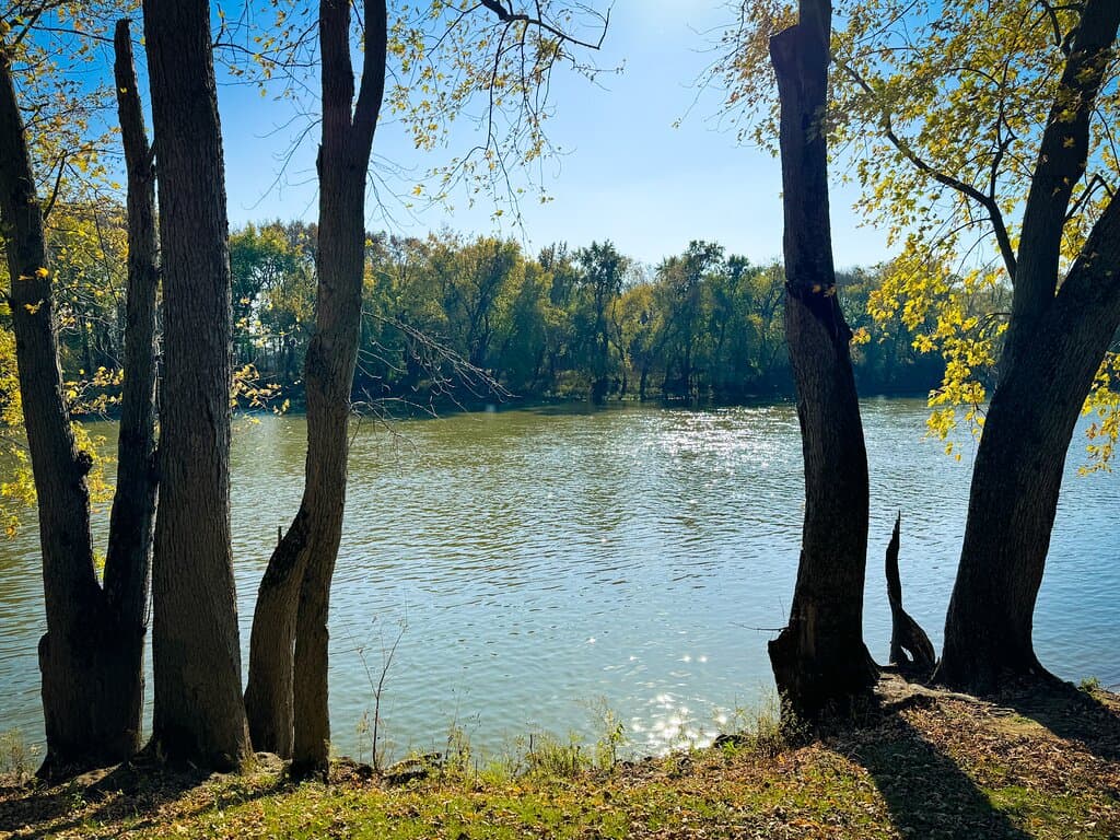 View of Wabash River from the Fort property on November 4, 2023.
