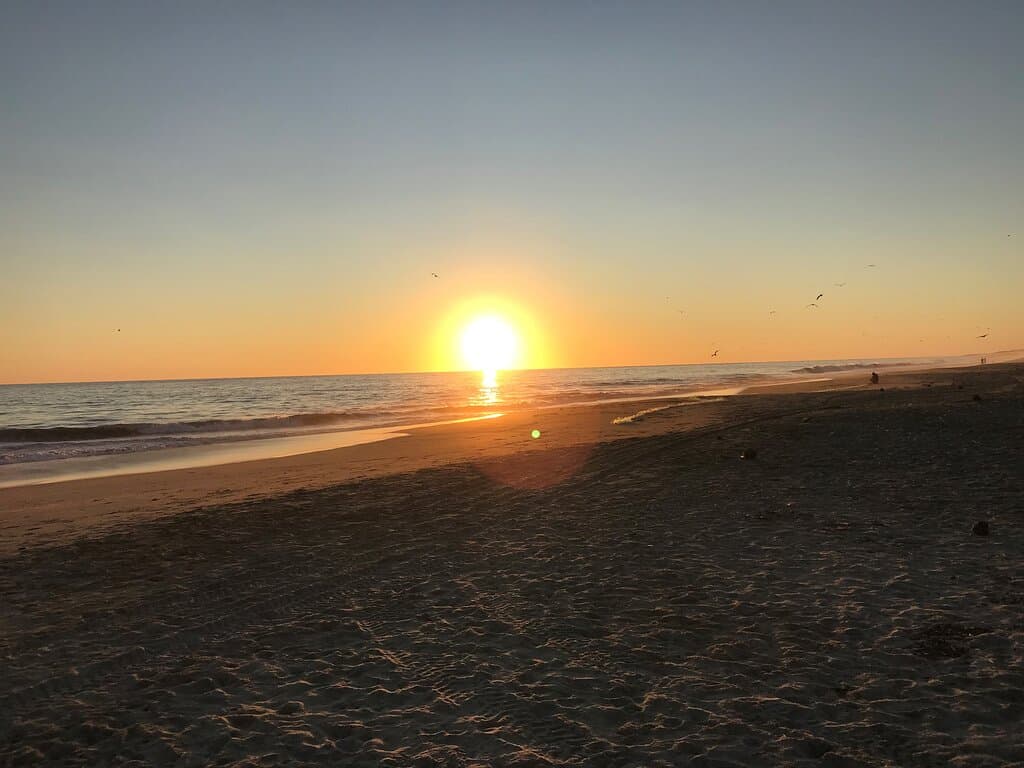 どこまでも続くビーチ