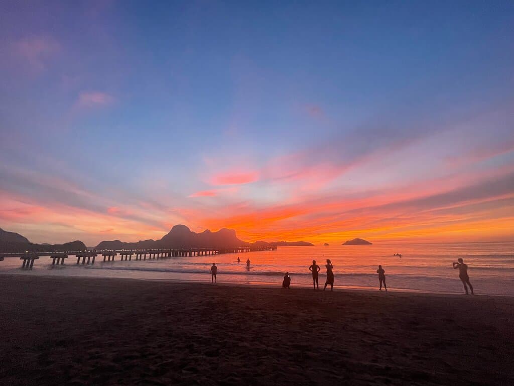Sunset at Lio Beach