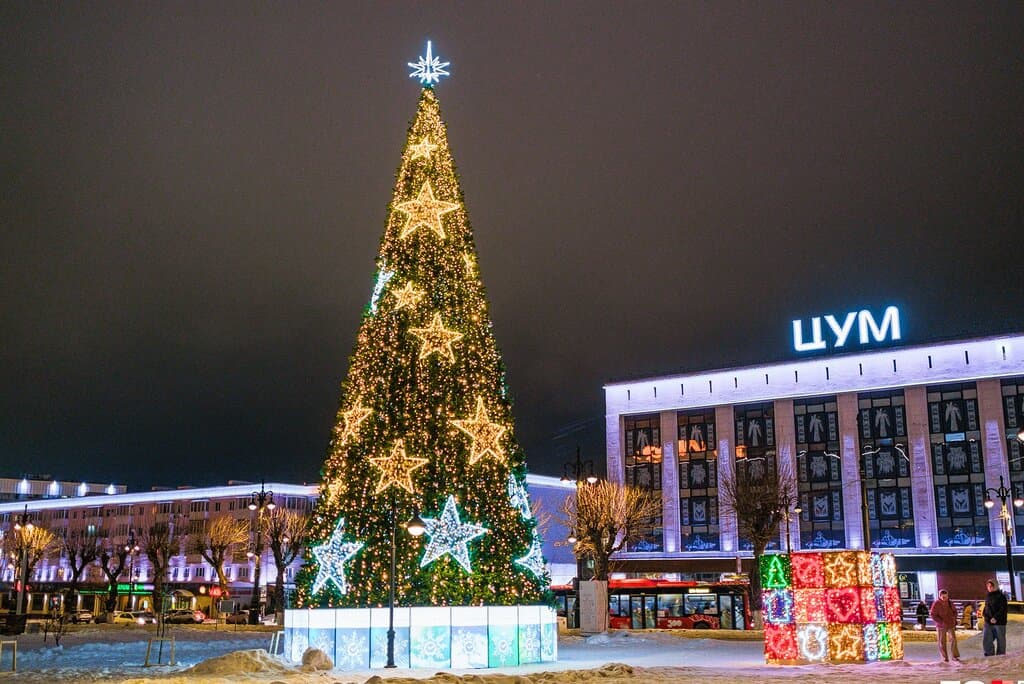 Рождественские елки на Ленина