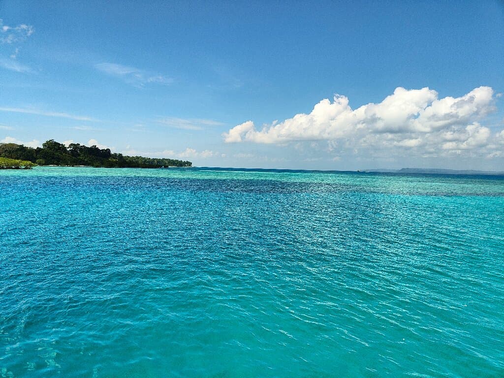 Best blue water beach in Andaman.