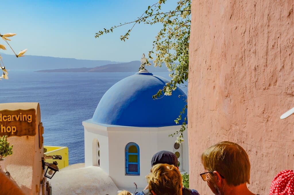 Kopuła kościoła św. Mikołaja w Oia