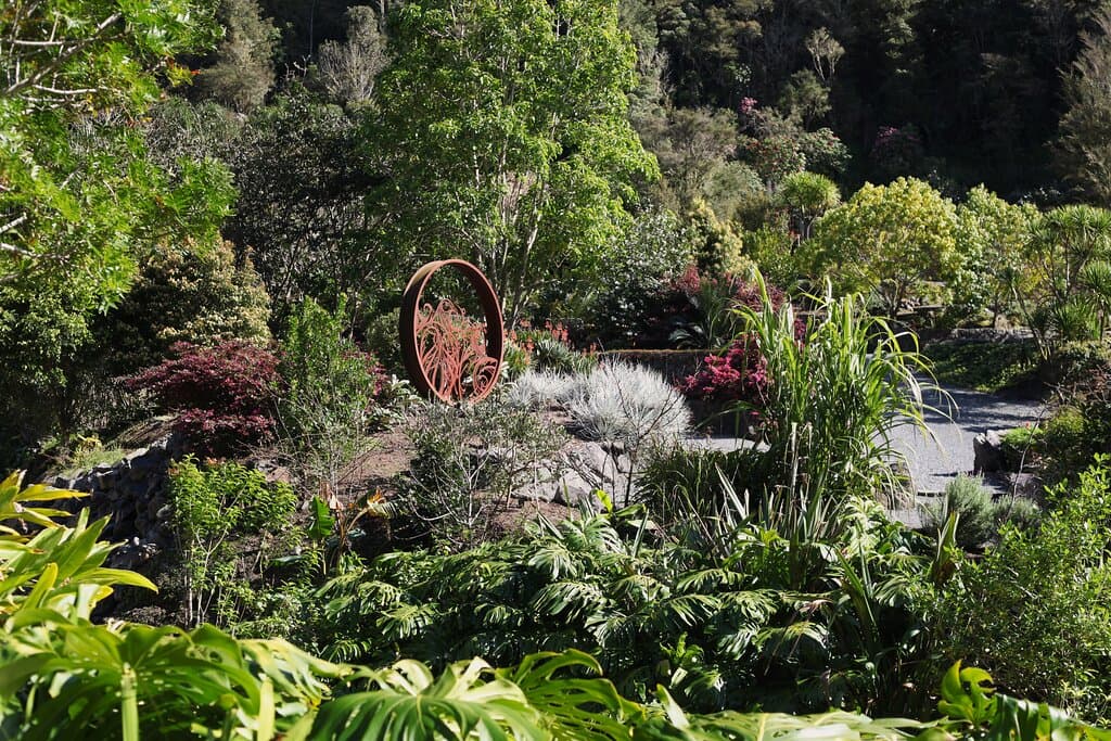 Panoramic garden view