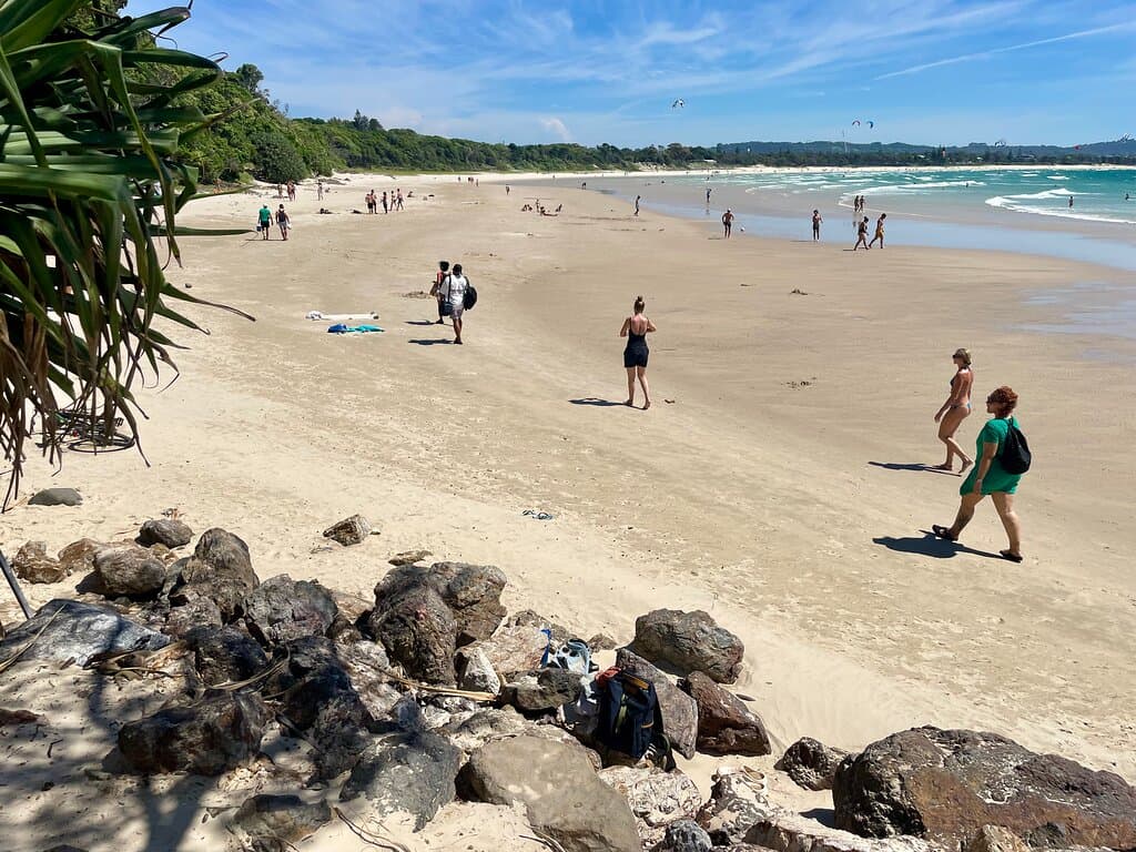 The Pass is a magical spot at the far end of the long stretch of beach that starts at Main Beach. It was our favourite beach in Byron.