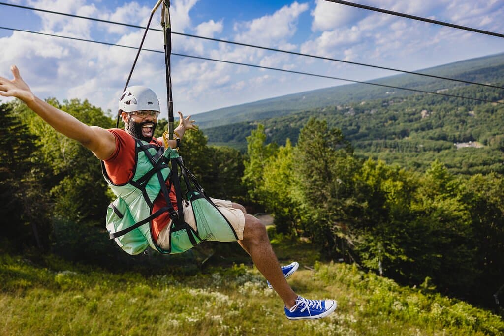 4000' Zipline with amazing views of the Pocono Mountains