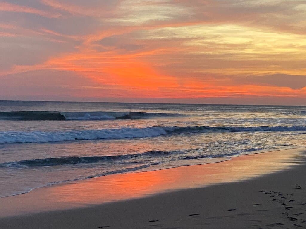 Great beach for surfing and sunsets.