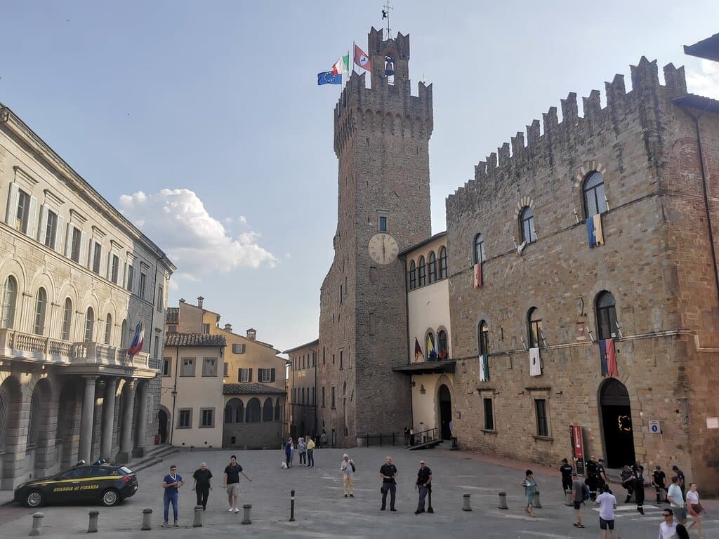 Piazza della Liberta is where the Torre d'Orologio and Palace of Priors are.