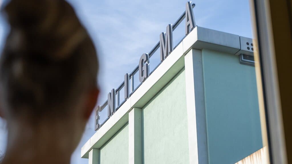 Our sign towards Fælledparken. 