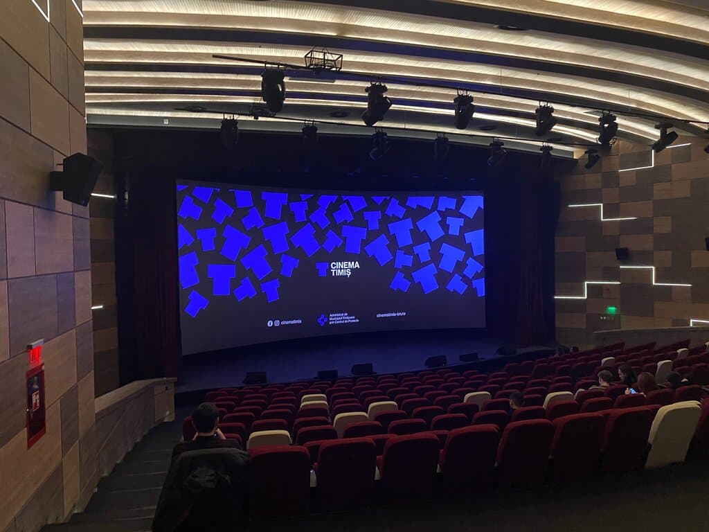 View towards the screen before the movie starts. 