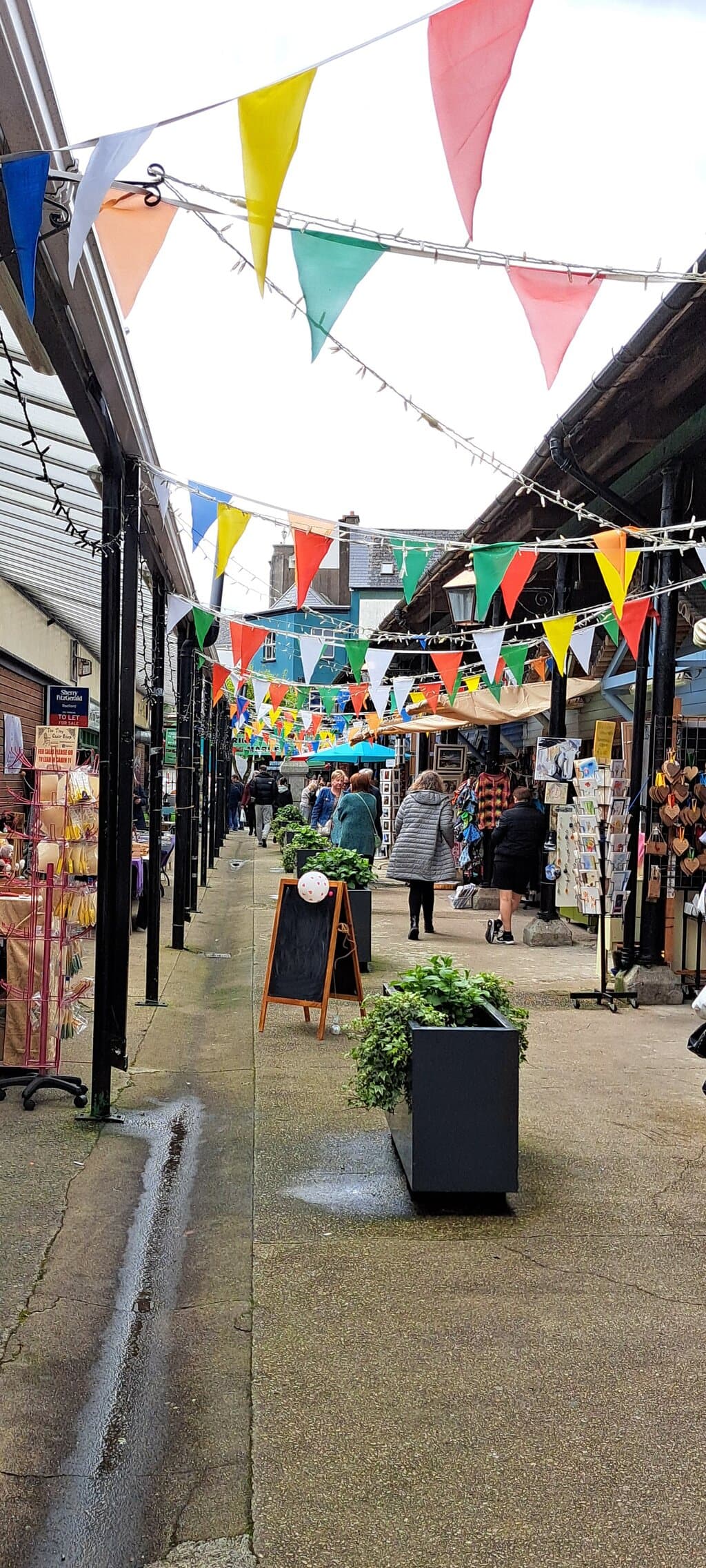 Colourful bunting along the Market