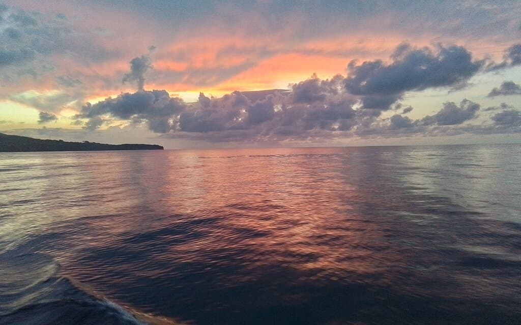 Sunset a view from folly point Port Antonio Jammaica
