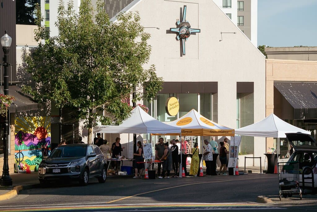 Nanaimo Art Gallery is located at 150 Commercial Street in Downtown Nanaimo