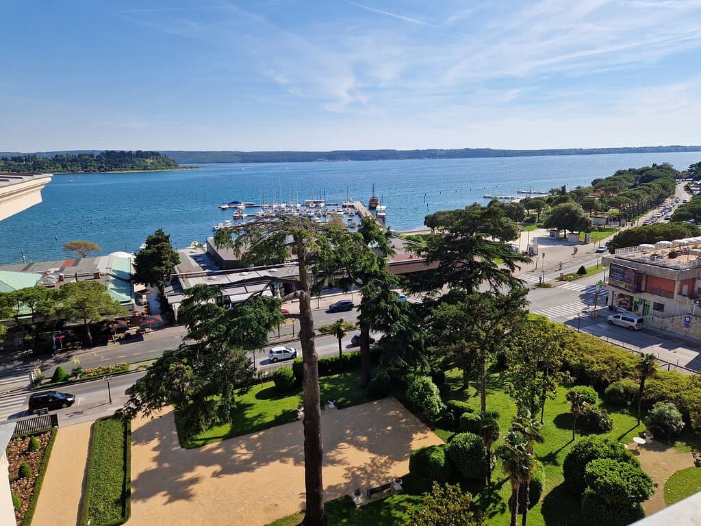 Blick vom Hotel aus. 