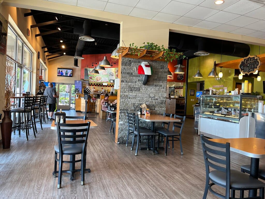 Inside Basilico for a late breakfast