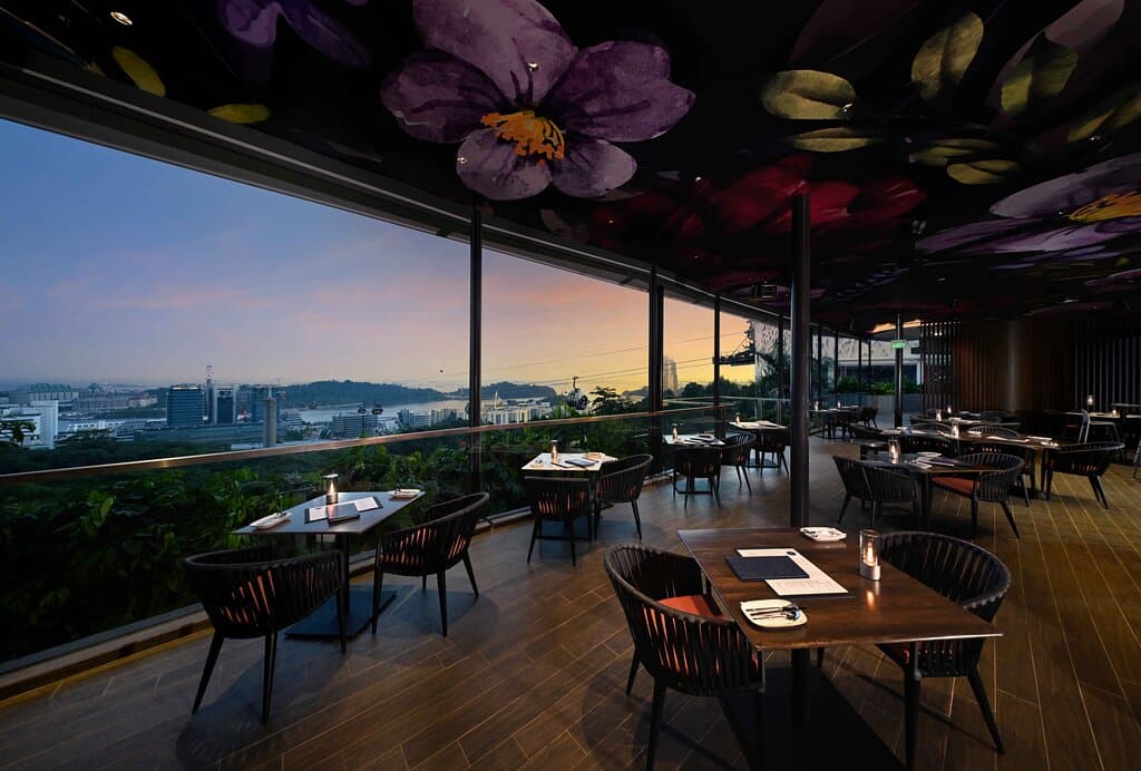 Wine & dine on the hilltop with one of Singapore's best sunset views 
