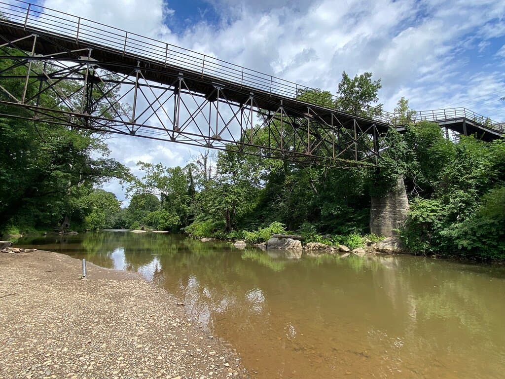 Beautiful park. Great for walking, and fishing. Has a playground and splash pad