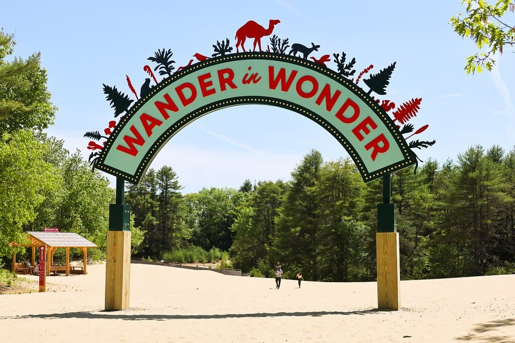 Welcome arch as you enter Desert of Maine