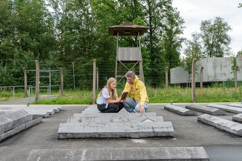 A miniature of the camp shows the size of the terrain