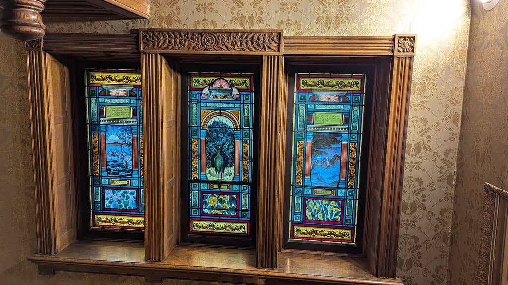 Beautiful painted glass windows.