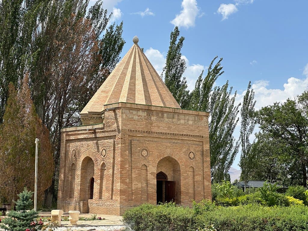 Mausoleum of Babazhi Khatun at Aisha Bibi outside Taraz, Kazakhstan.  July 2024.