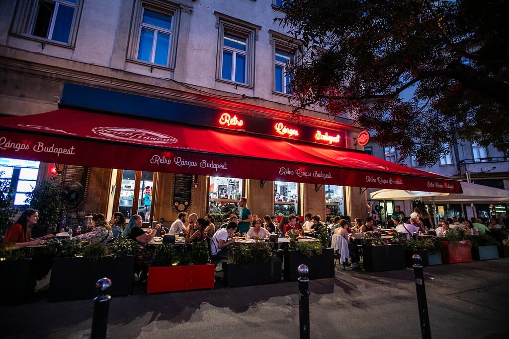 Terrace by night