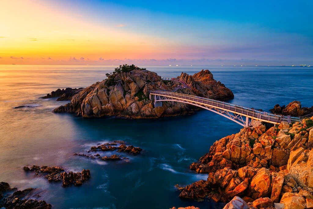 The standard view of the Daewangam in the morning light