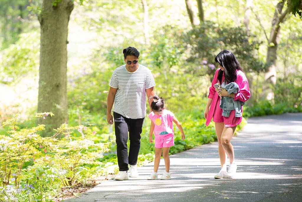 Families create lasting memories at Jenkins Arboretum & Gardens, where every season offers a new adventure.