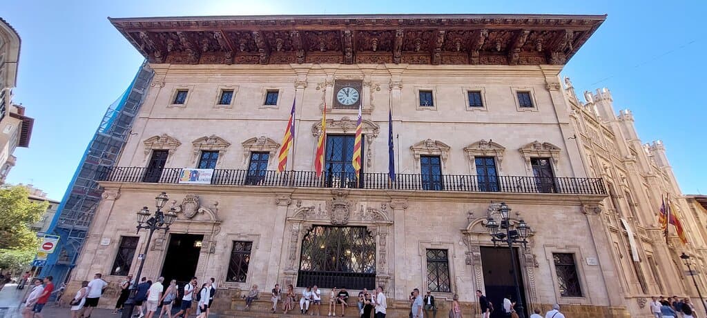 Corto district Municipal office frontage at Placa de Cort