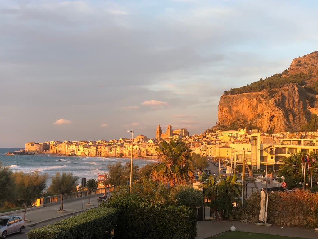 Cefalù old town basking in the sunshine