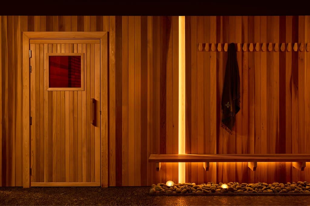 Exterior of sauna