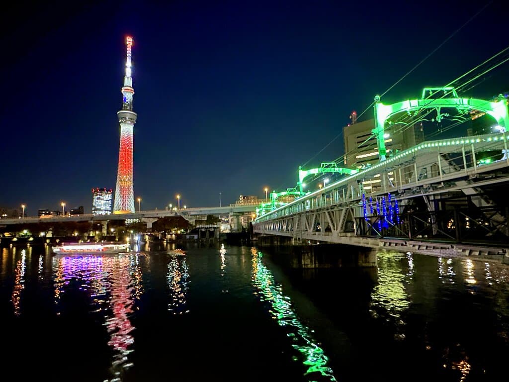 晴空塔與隅田川步道