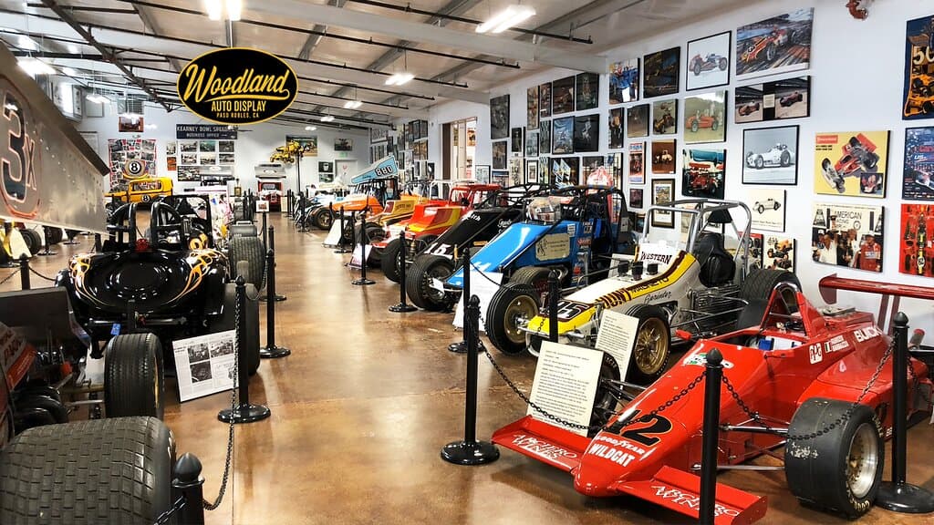Excellent selection of historic race cars in addition to classic and vintage vehicles.