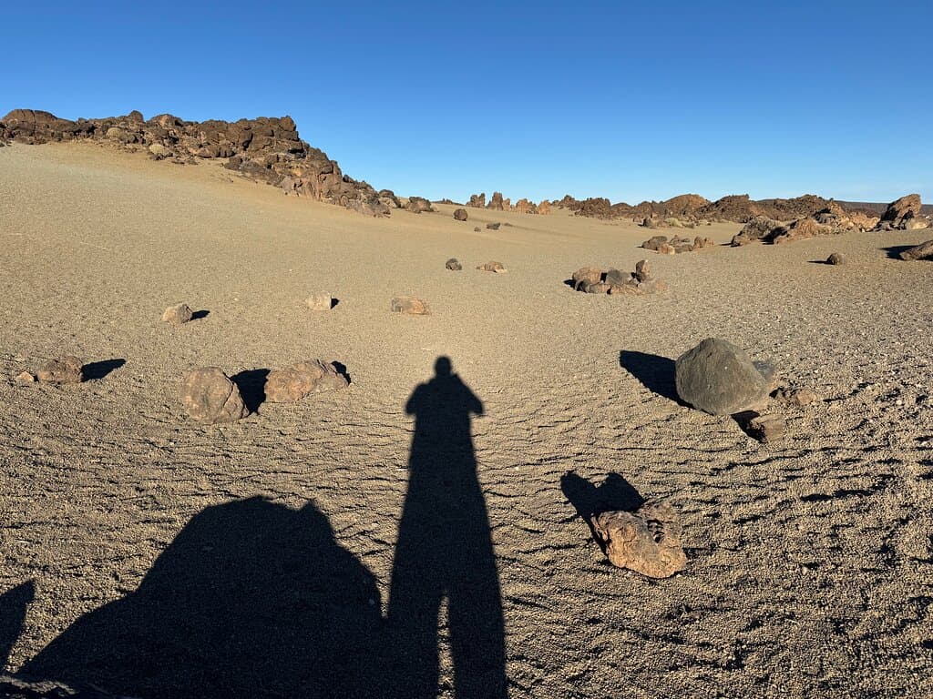 Long shadow at the Minas de San José. 