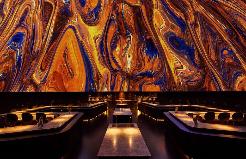 The planetarium dome and main dining room at Alchemist.