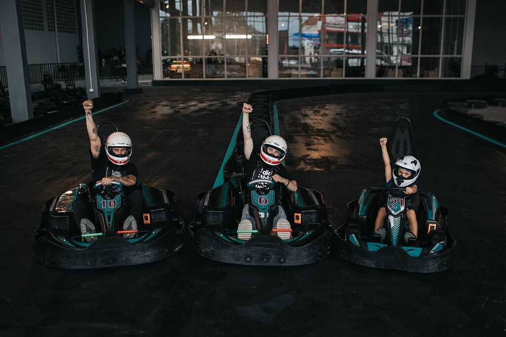 Racing with friends, where every lap brings us closer! 