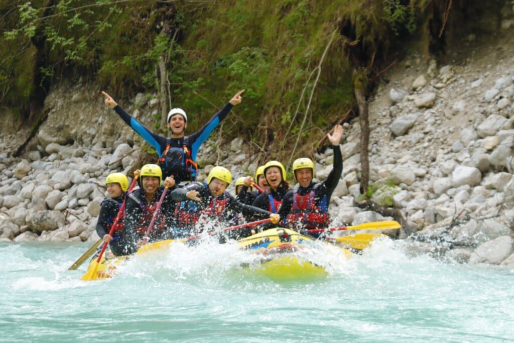 Soča rafting on smaragd Soča river