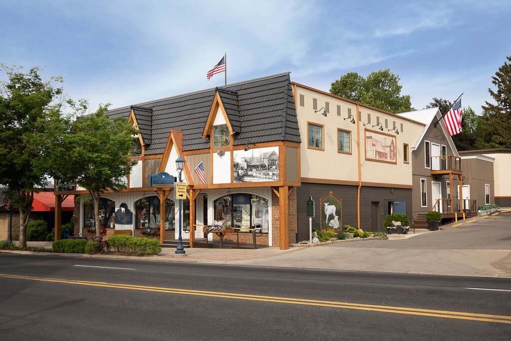 The Frankenmuth Woolen Mill, in the same location and making the finest wool bedding since 1894.