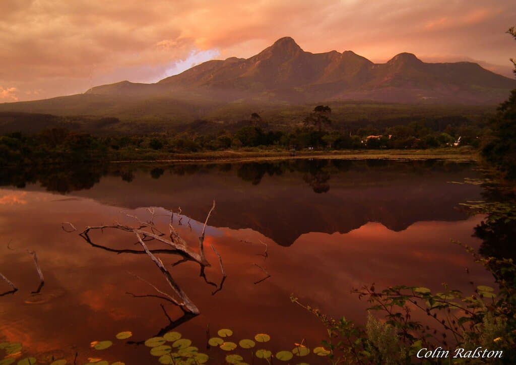 Van Kervel Dam at sunset
