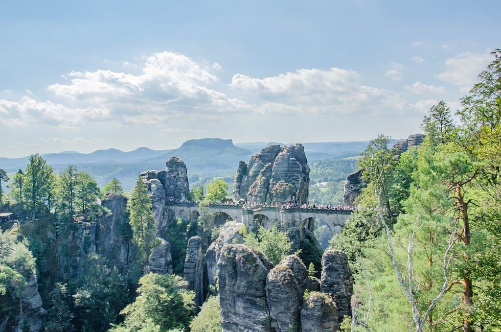 Widok na Lilienstein z Ferdinandstein