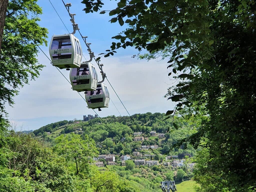 The Heights of Abraham is located on the dge of the Derbyshire Peak District. 
