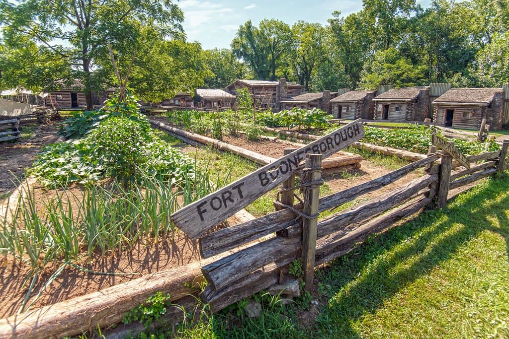 pioneer garden  at Fort Boonesborough State Park