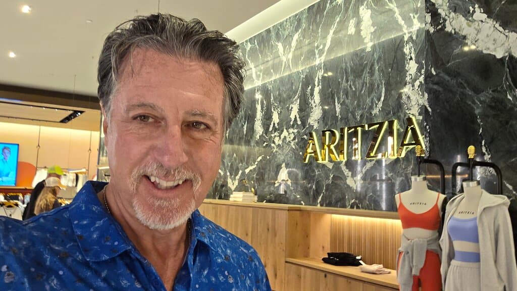 ROSARIO S. CASSATA SHOPPING AT ARITZIA AT THE GARDENS MALL IN PALM BEACH FLORIDA.