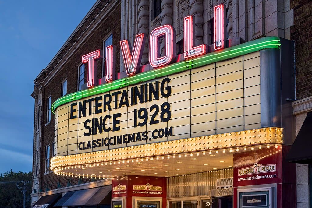 Our glowing neon marquee still lights the night sky, summoning movie-goers from all over Chicago. 