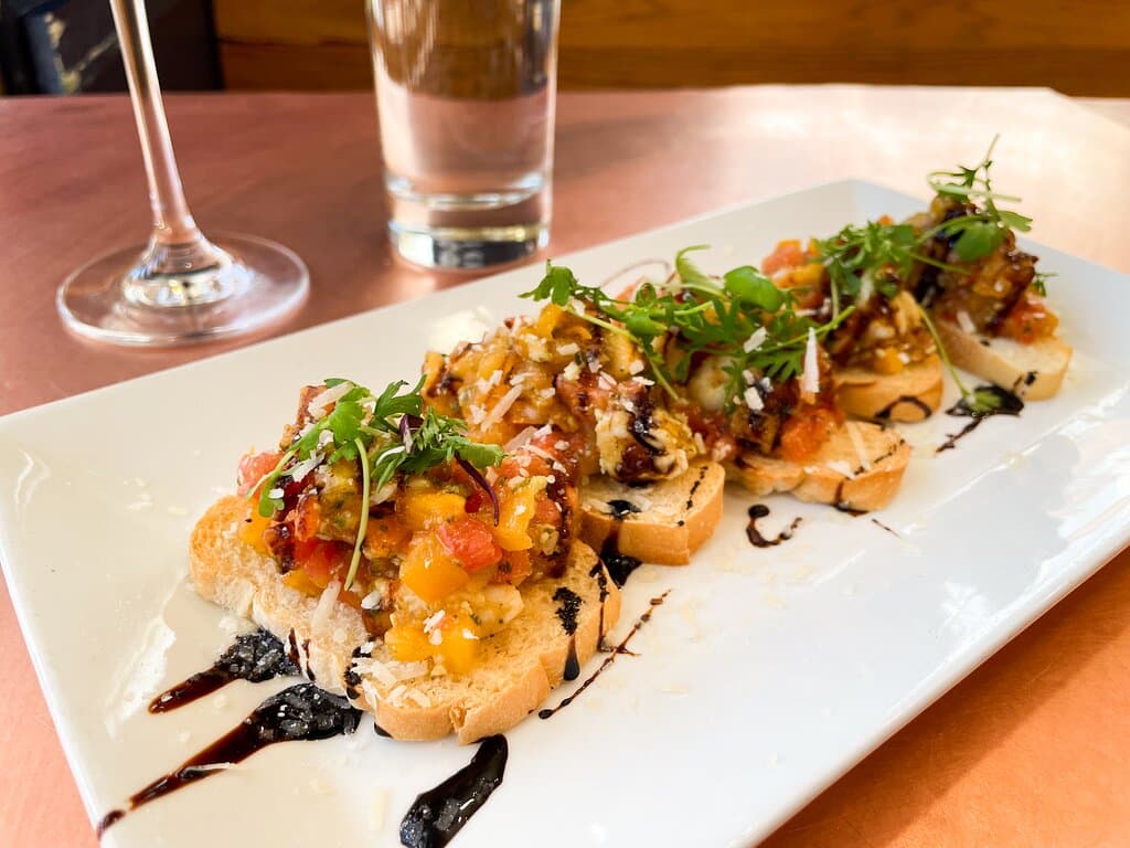 Crab and Heirloom Tomato Bruschetta