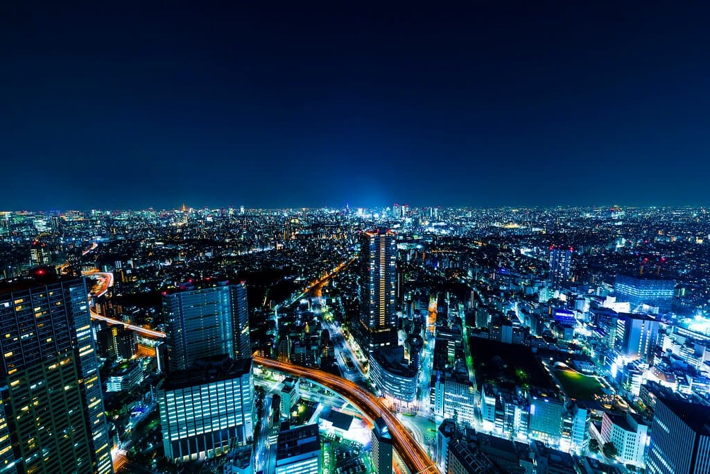 東京を一望できます。